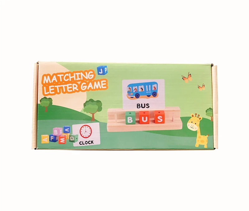 Children Toys Educational Building Toys Alphabet Learning Training Block With 30pcs Flashcards English Colorful Letter
