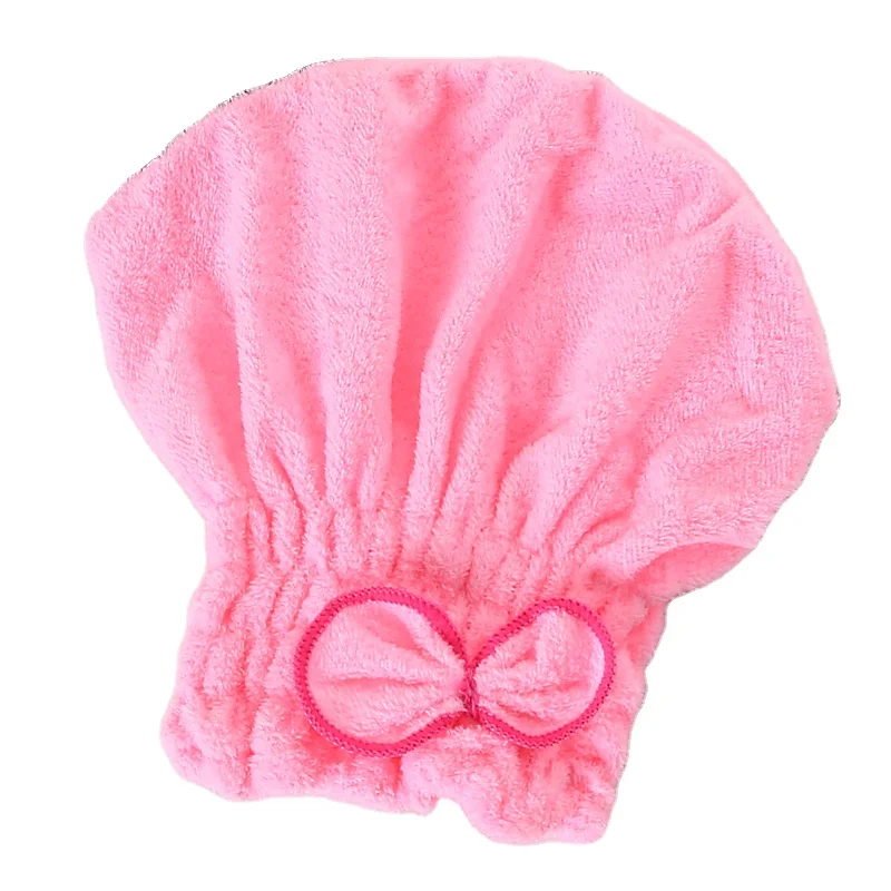 New Condition comfortable and soft princess hat shape coral velvet  dry hair hat hair towel hair towel wrap hair drying towel