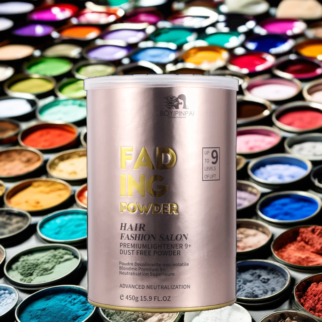 BOYI Level Up 9 Permanent Hair Color Dye Cream 500G White Hair Bleach Powder for Salon Professionals