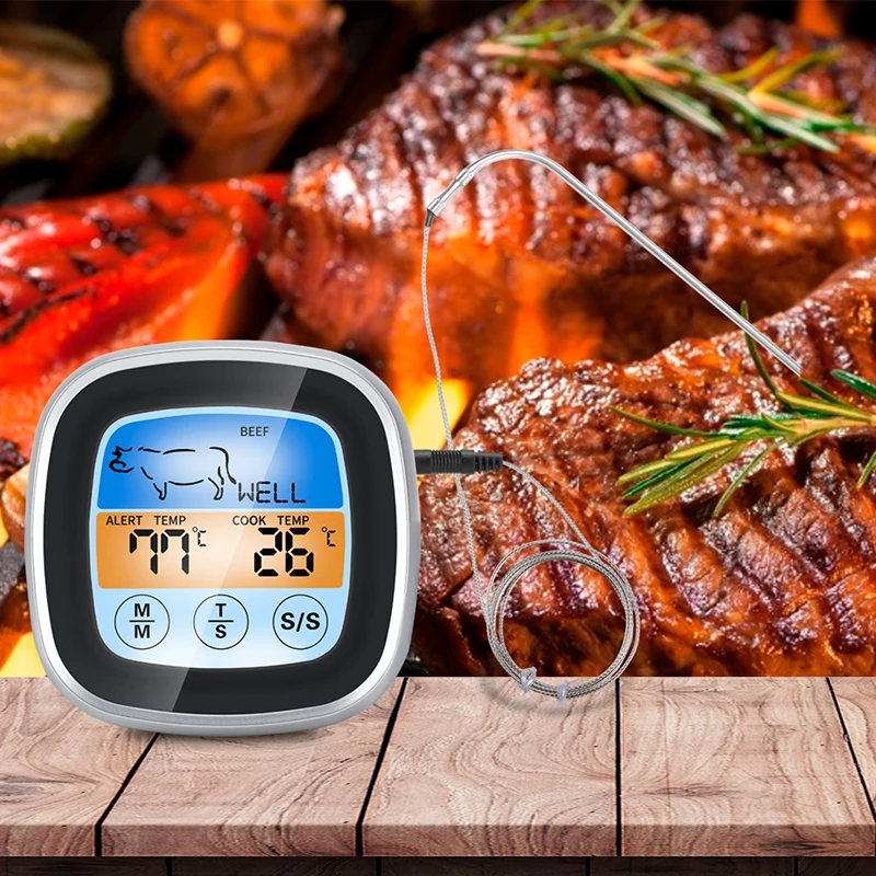Display Touch Wireless Good Quality And Price Kitchen Food Digital Meat Thermometer