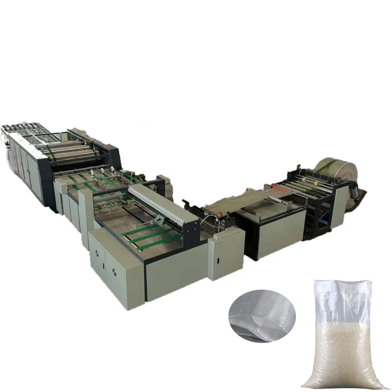 Full Automatic 50 kg Cement Cold Or Hot Cutting & Sewing Automatic PP Plastic Woven Sack Bag Making Machines