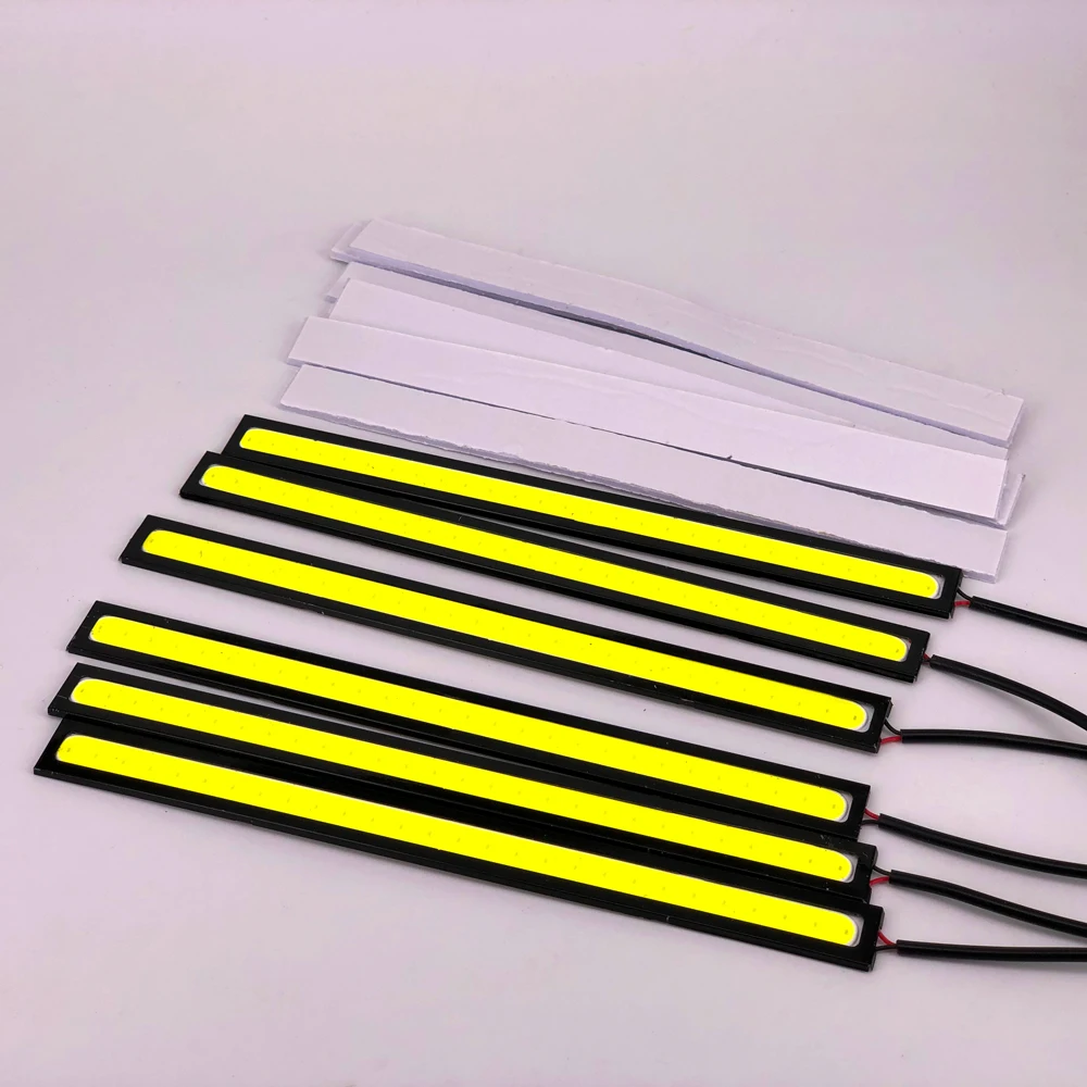 Customization Automotive DRL Fog Strip Daytime Running Lamp COB White Ultra Slim LED Parking Fog Bar Waterproof 12V