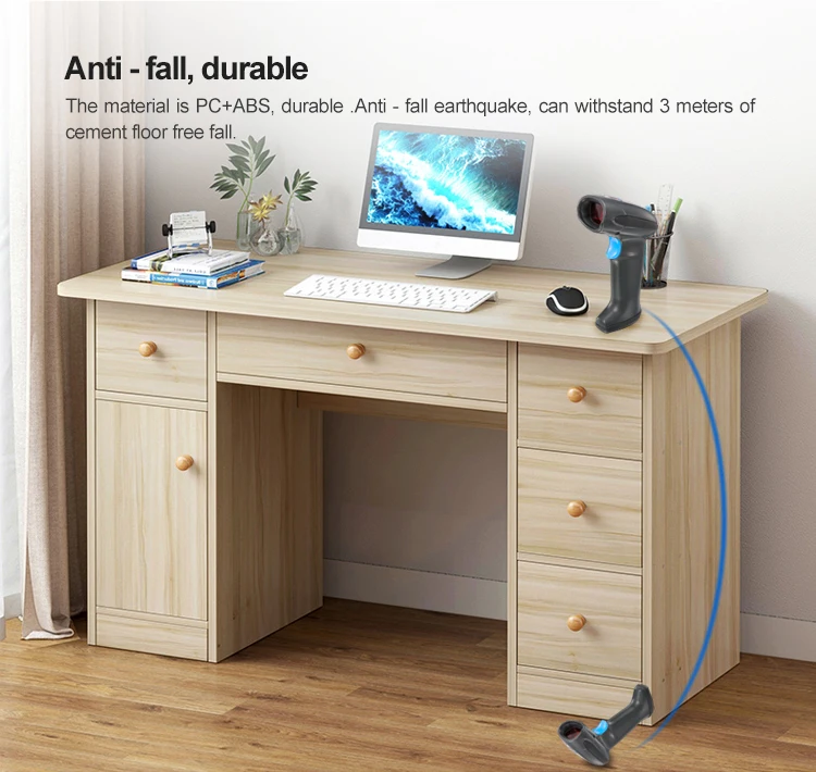 XB-2108 Fast Scanning Gun 1D Supermarket Handheld Barcode Reader with Laser Light Supports USB RS232 PS/2 Interface