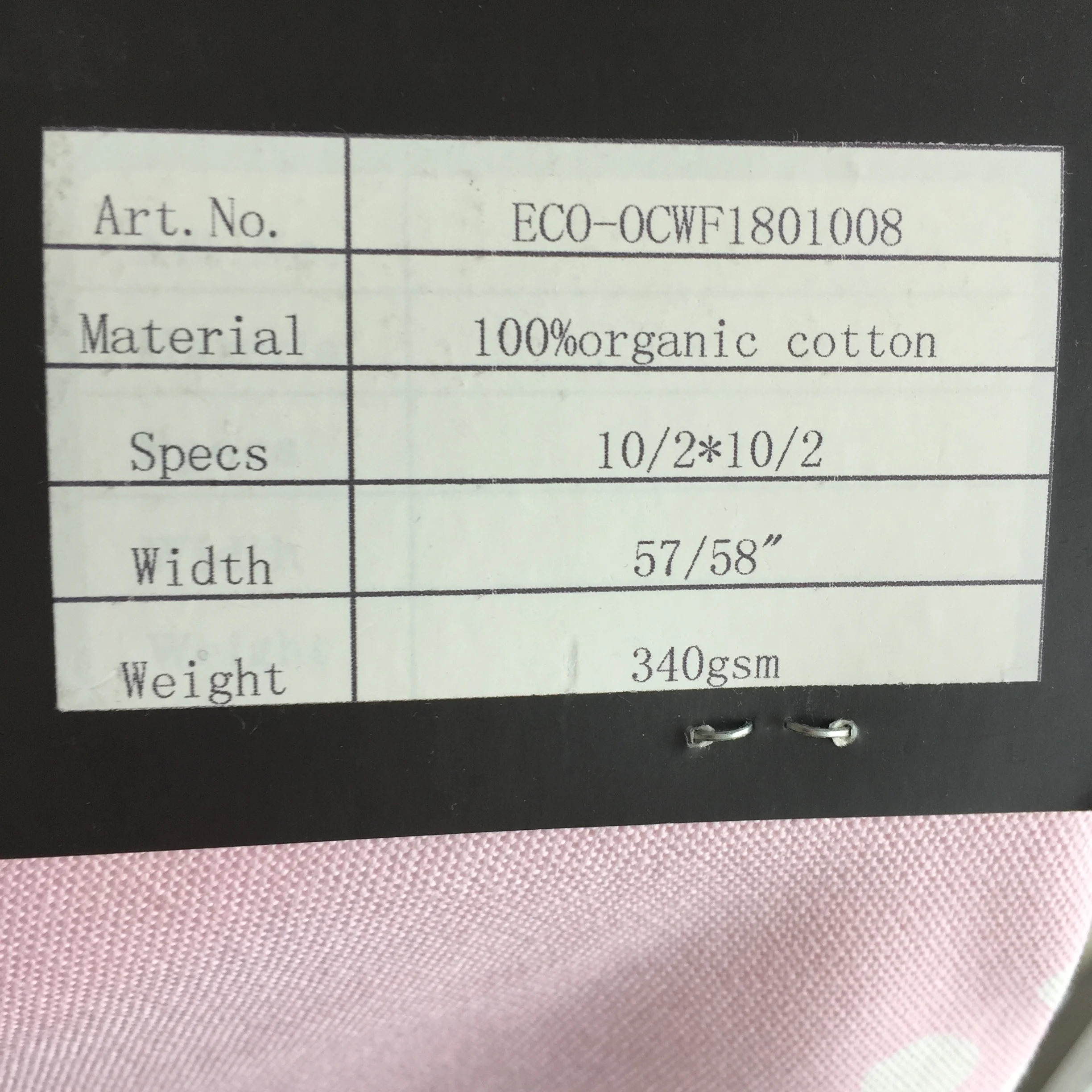 Холст 100% органический хлопок GOTS Сертифицированный 320gsm