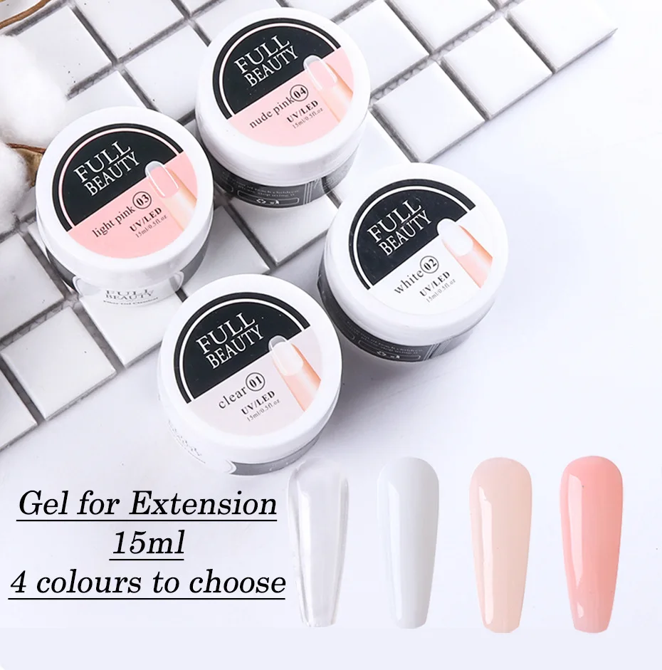 Wholesale 15ml Non-toxic False Nail Quick Extension UV Poly Gel
