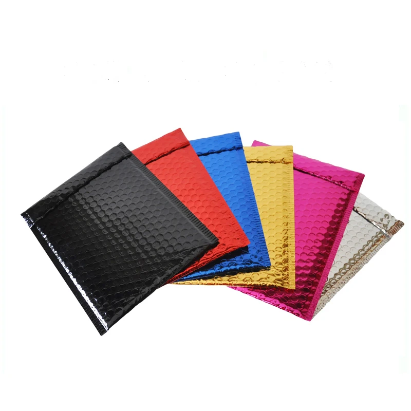 Co-extruded waterproof Custom 6x10 luxery packing bags with logo gift silver poly bubble mailer