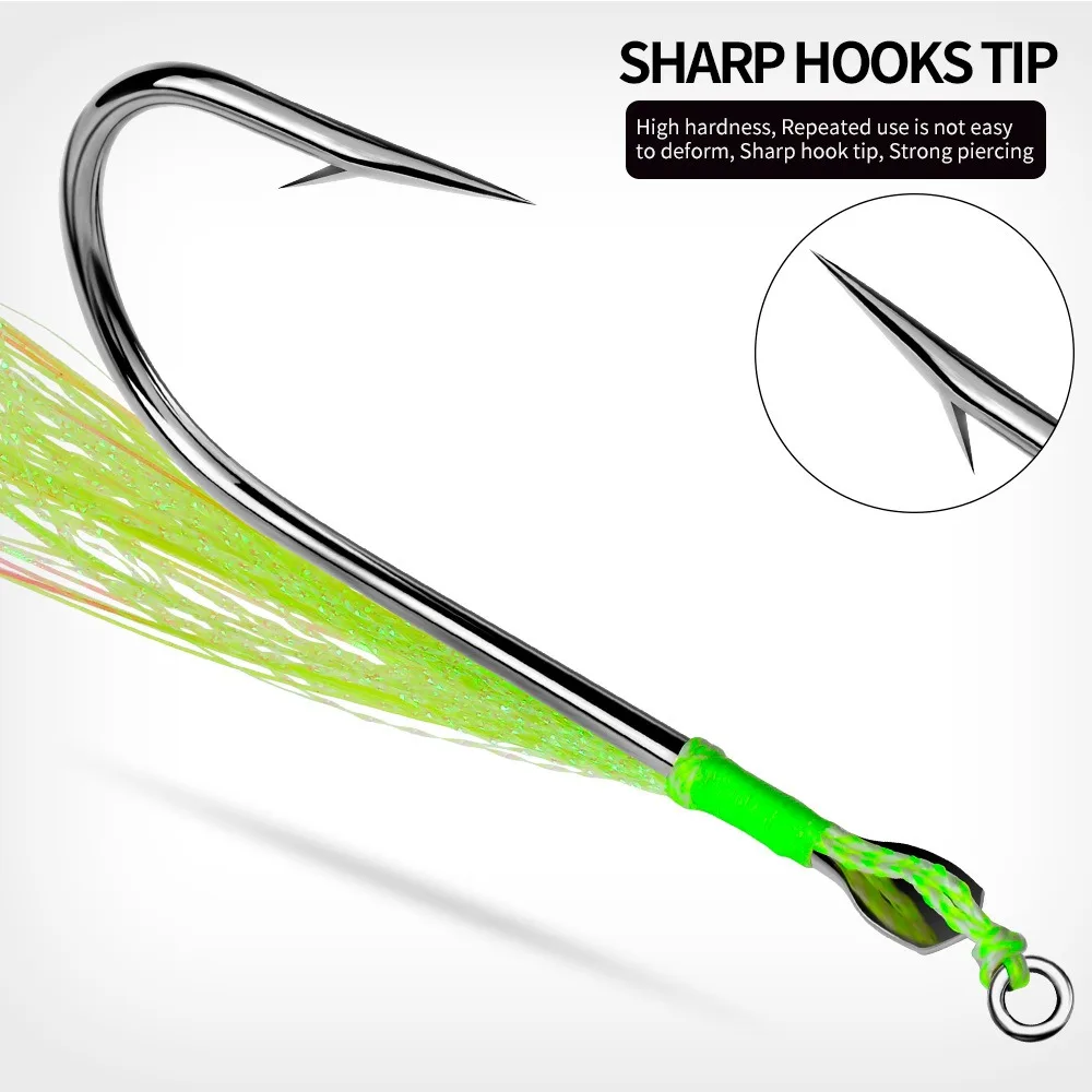 High Quality Hook Fishing Shiny Hair 490LB Strength Accessories Hooks Fishing