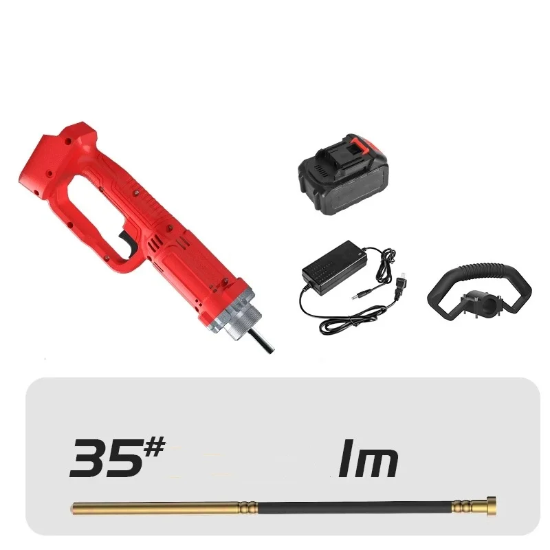 Handheld Cordless Lithium Power concrete vibrator poker 21V 2Ah 1m Electric Cement Vibration Machine