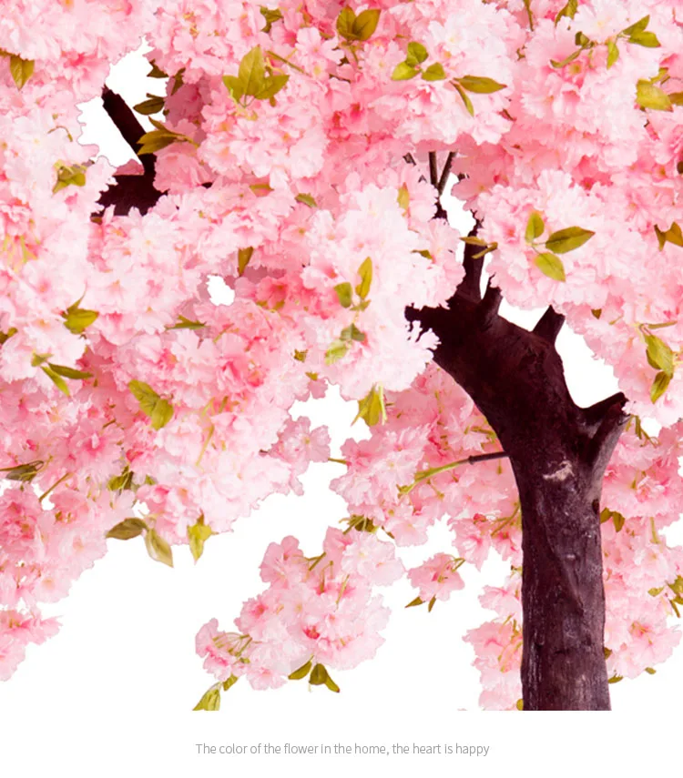 Cherry Blossom Branch Wedding Cherry Tree Peach Tree Flower Fake Flower Wish Simulation Rattan Indoor Wall Decoration Rattan