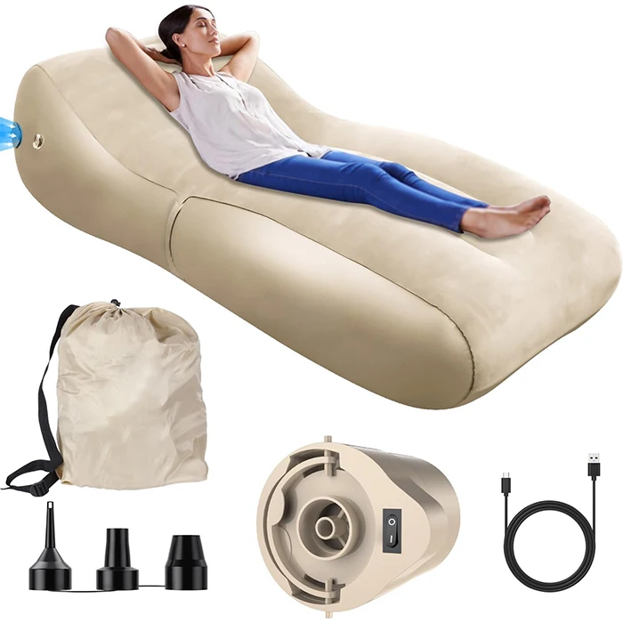 Portable Pvc Automatic Inflatable Sofa Bed 2 In 1 Air Sofa Bed Inflatable Sofa