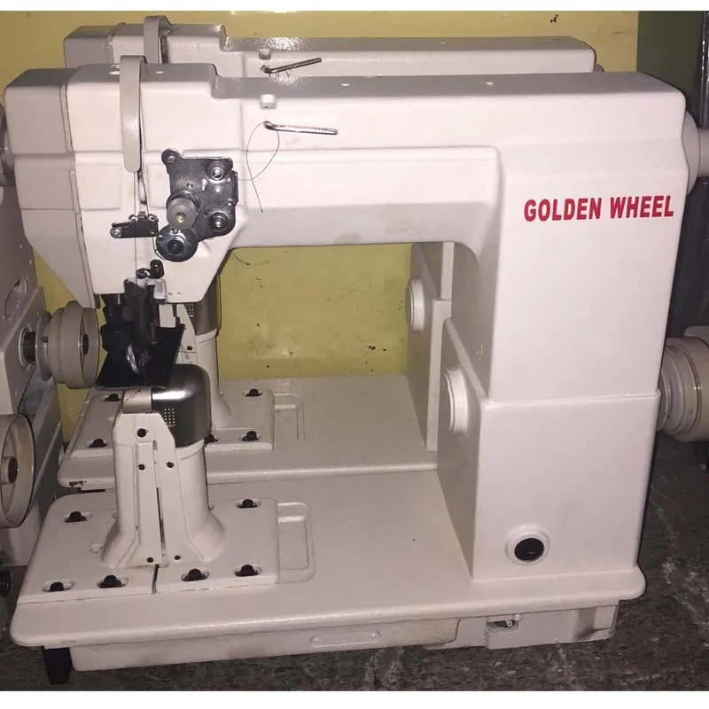rebuilt used industrial golden wheel leather upper shoes sewing machine for sale