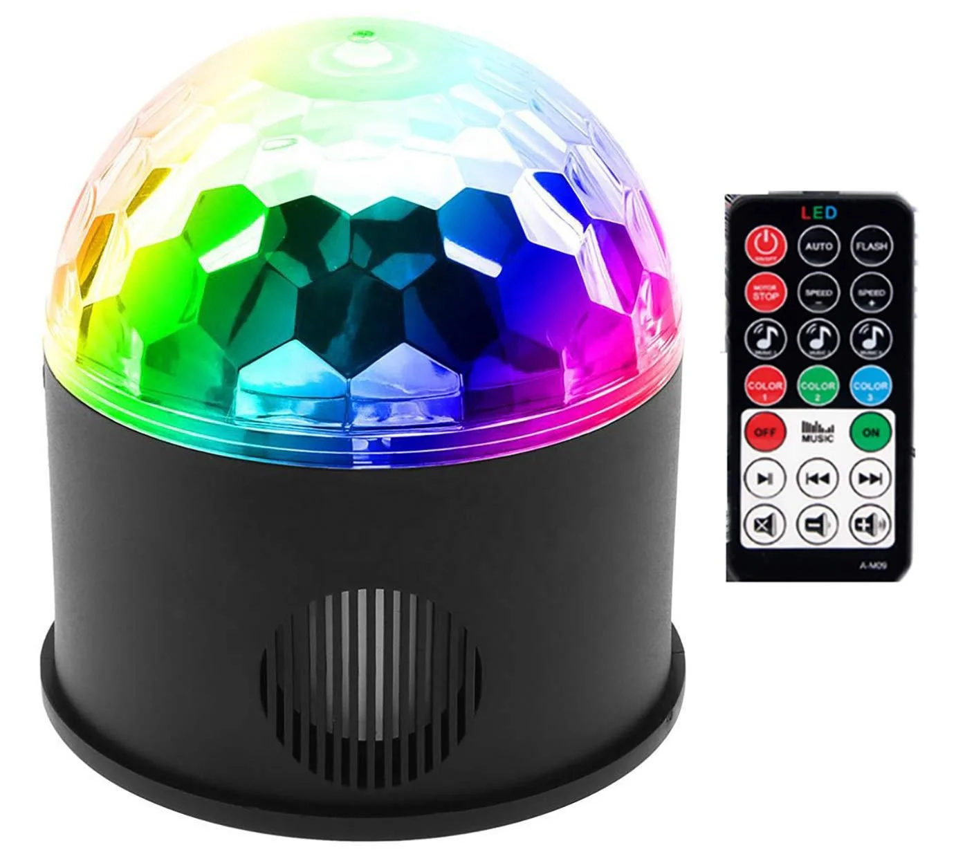LED Sound Activated Stage Effect Light Club Speaker Night Light RGB Rainbow PC Remote Control Magic Ball Disco Party GREEN Light