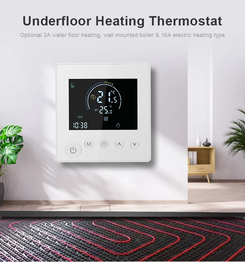 Bandary Google Home Programmable Warm Floor Temperature Wifi Digital Thermostat Smart
