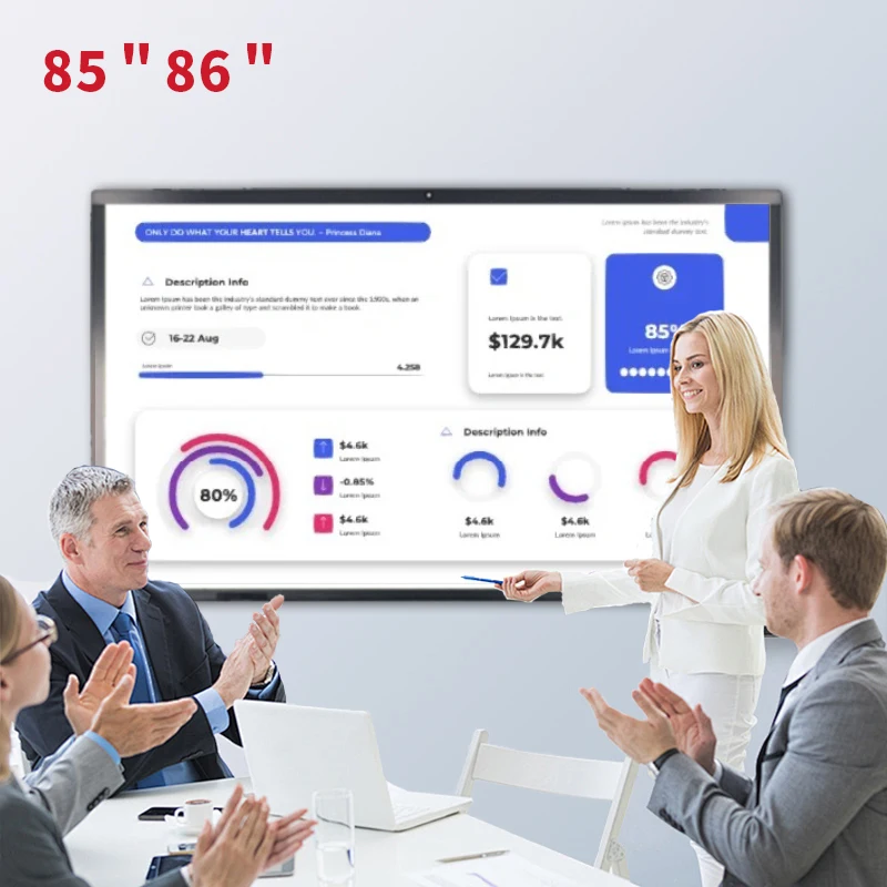 55 65 75 86 98 Inch Touch Screen Whiteboard Interactive HD LCD Smart Board Classroom Smart Board Price