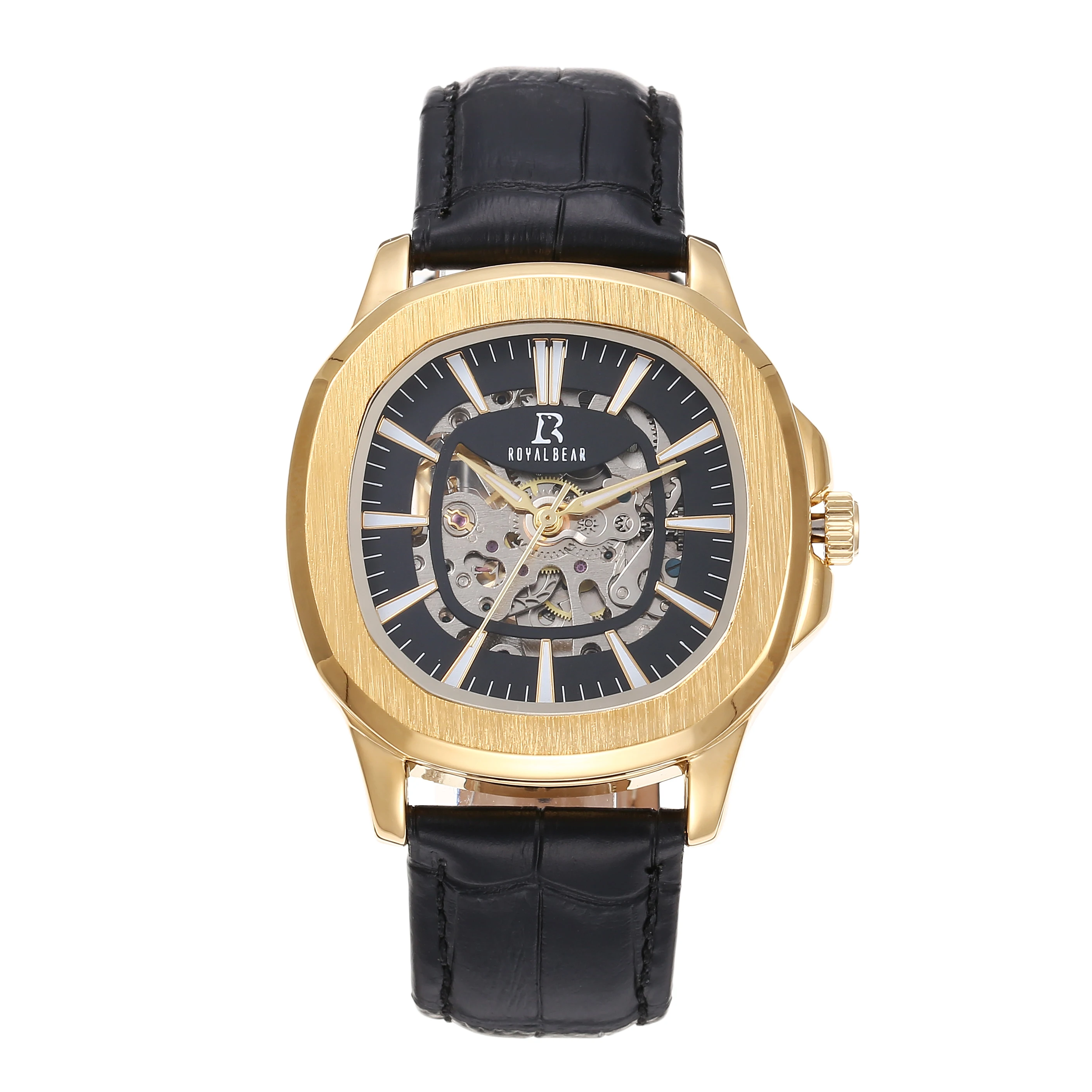 2024 Royal Design Transparent Fashion Luminous Gear Movement Mechanical Mechanical Wristwatch