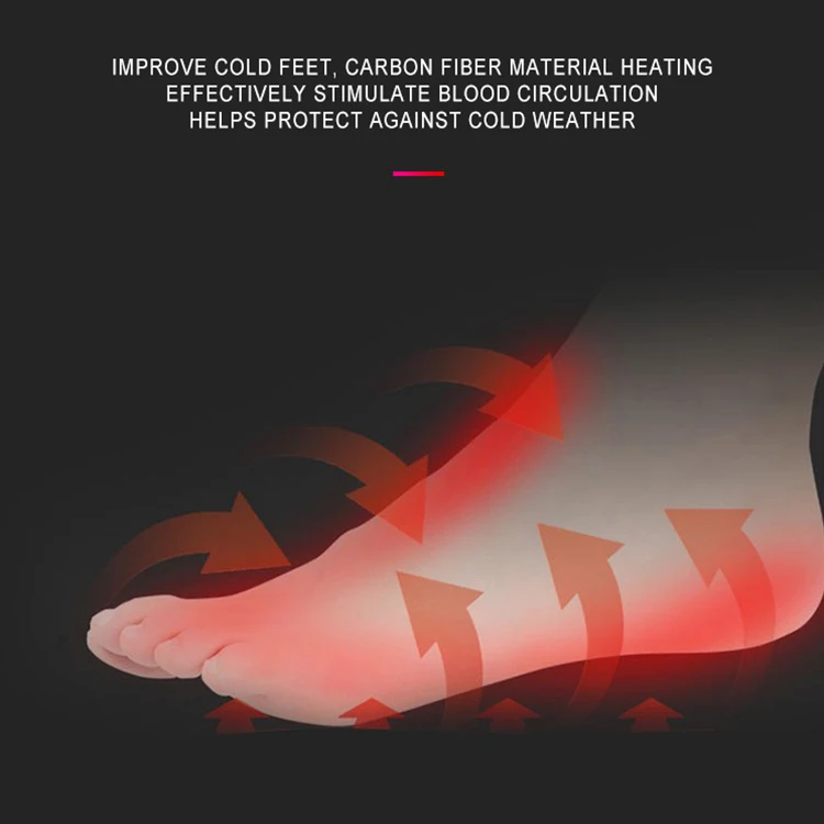 Battery 2100mah Powered Foot Winter Warmer Remote Control Heated Shoe Padding Insoles