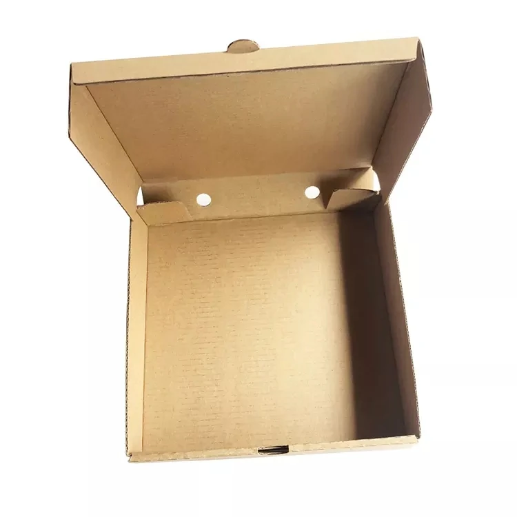 High Quality Custom Logo kraft paper Pizza Box Packaging Custom Printed Pizza Boxes Hot Sale Pizza Corrugated Carton Box