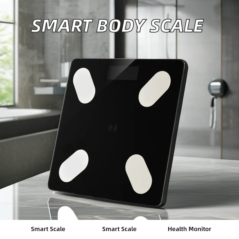 Bluetooth Digital Body Fat Scale Household Electronic Weight Scale Made of Tempered Glass Healthy Smart with OkOk APP Datas