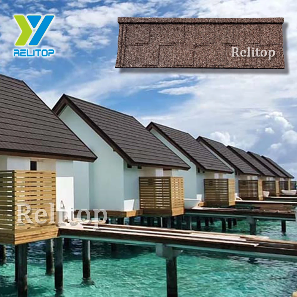 Al-zinc factory prices stone coated metal roof tile in China/colorful roofing tile