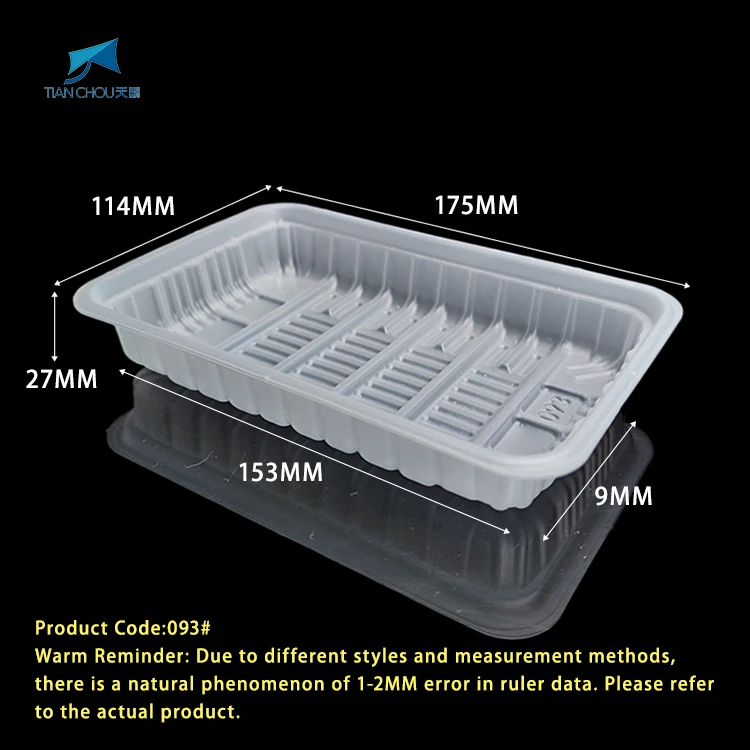 Biodegradable Disposable Plastic Mushroom Meat Tray PP Pet Sealable Blister Packaging for Food Products