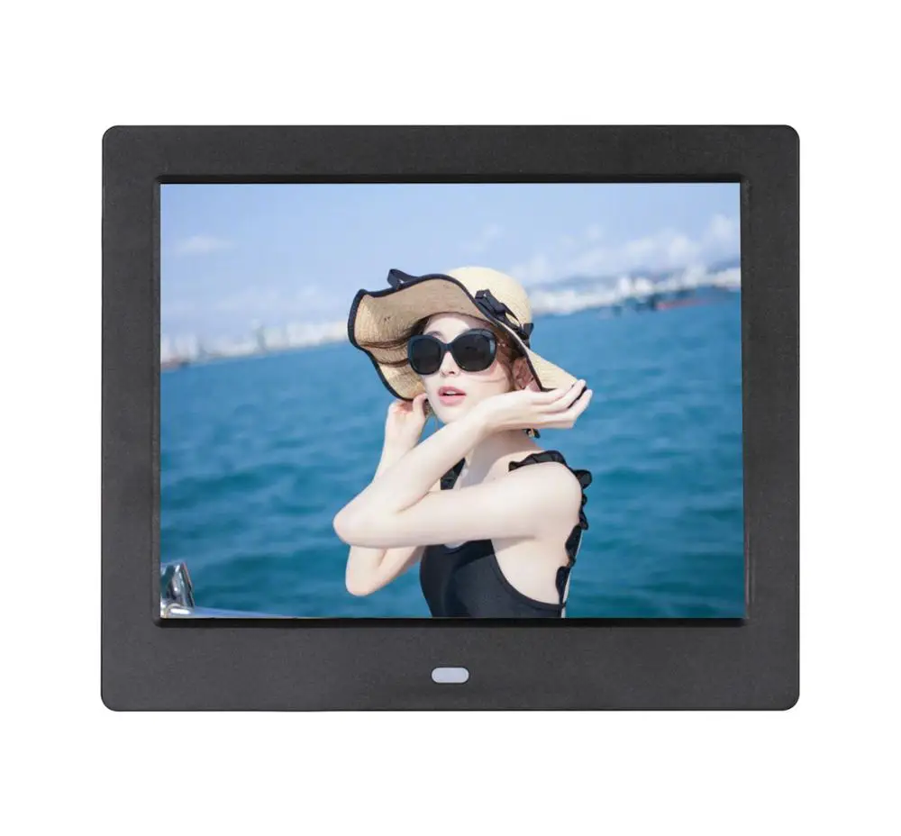  Оптовая продажа цена цифровая фоторамка HD IPS экран MP3 видео игры петли 8 дюймов с часы