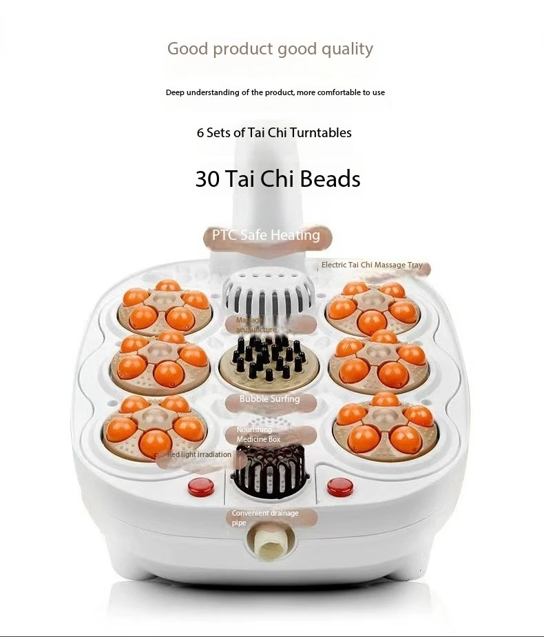 Fumigating foot bath bubble automatic electric heating constant temperature home foot massager bath bucket deep