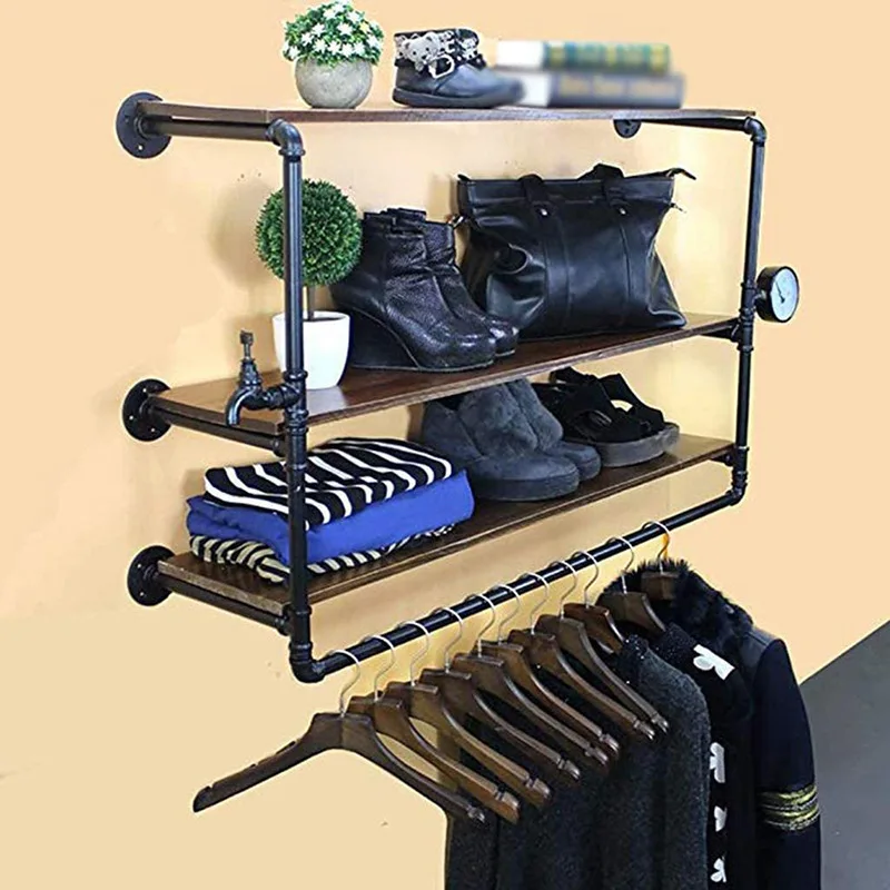 Multi Function wall mounting Coat Racks Standing With Metal Frame For Living Room Furniture