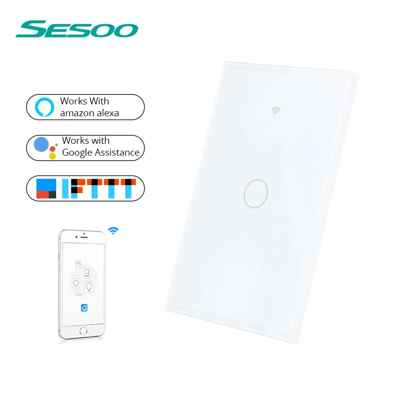 220V 1000W Smart Home Products Led Light Mirror Touch Sensor On Off Touch Electrical  Wifi Controlled Power Switch