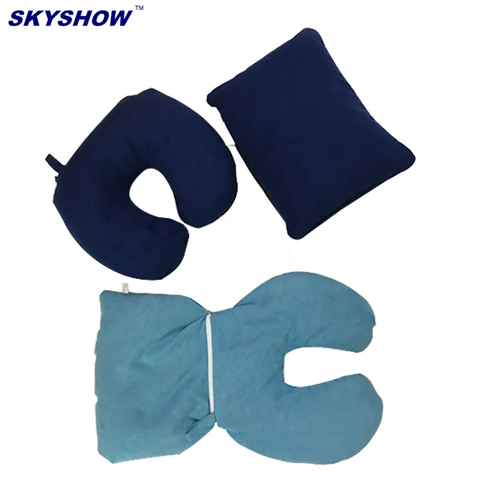 Microbeads U Shape Travel Neck Pillow,2 In 1 Travel Pillow