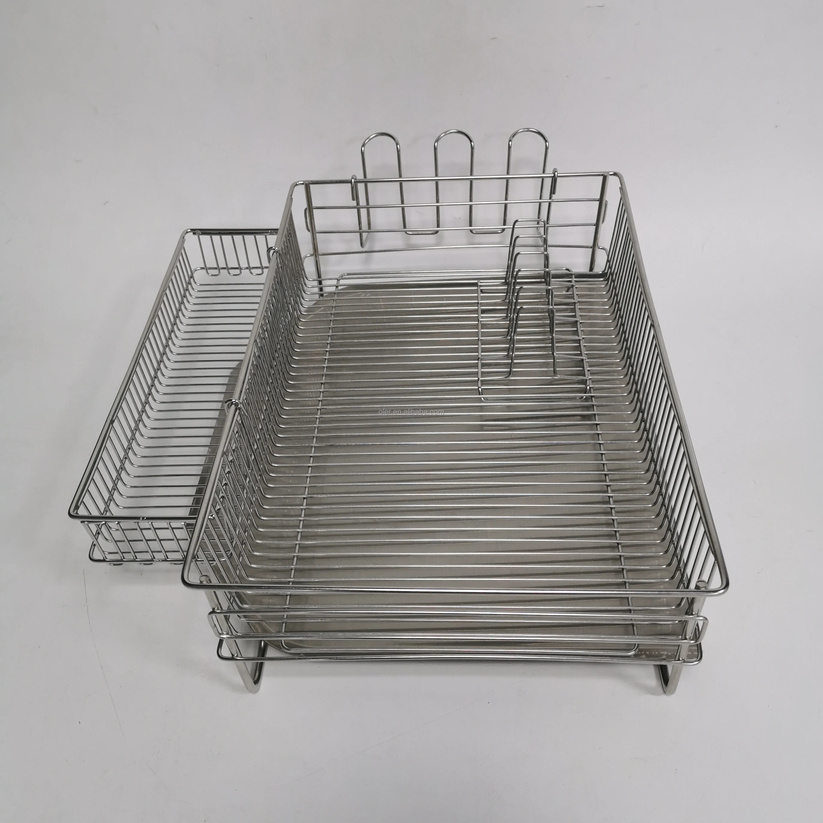 Stainless Steel Dish Drying Rack 304 201 Kitchen Countertop Dish Drainer Rack Commercial Tableware Dish Dryer