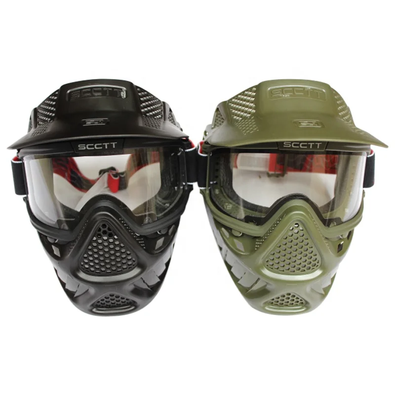 paintball mask/goggle Olive or Black Paintball Scctt Mask with Double lens