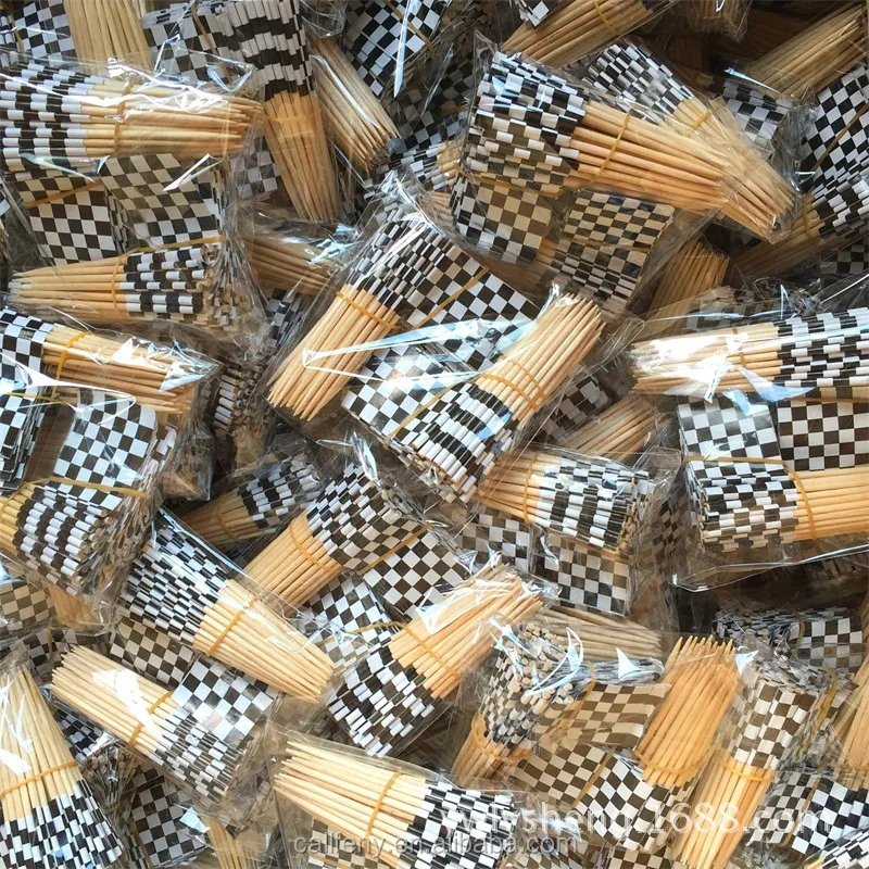 24pcs Checkered Racing Flag Party Cupcake Picks Toothpick Flag Dinner Flags birthday cake topper