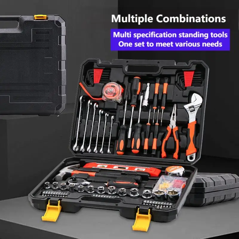 22- Piece 108-Piece General Household Hand Tool kit Professional Auto Repair Tool Set Screwdriver Set with Portable Storage Box