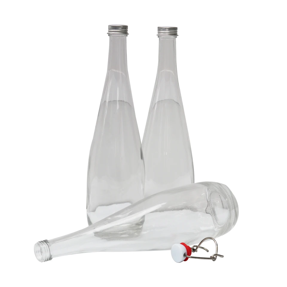 Home Brewing Glass Airtight Rubber Seal Amber 16 oz empty clear 500ml 330ml swing top Cap Beer Glass Soda Bottles Wholesale