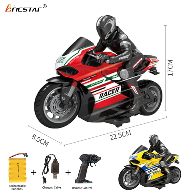 Bricstar  1:10 4WD toy rc motorcycle electric Wireless remote control motorcycle toys for children