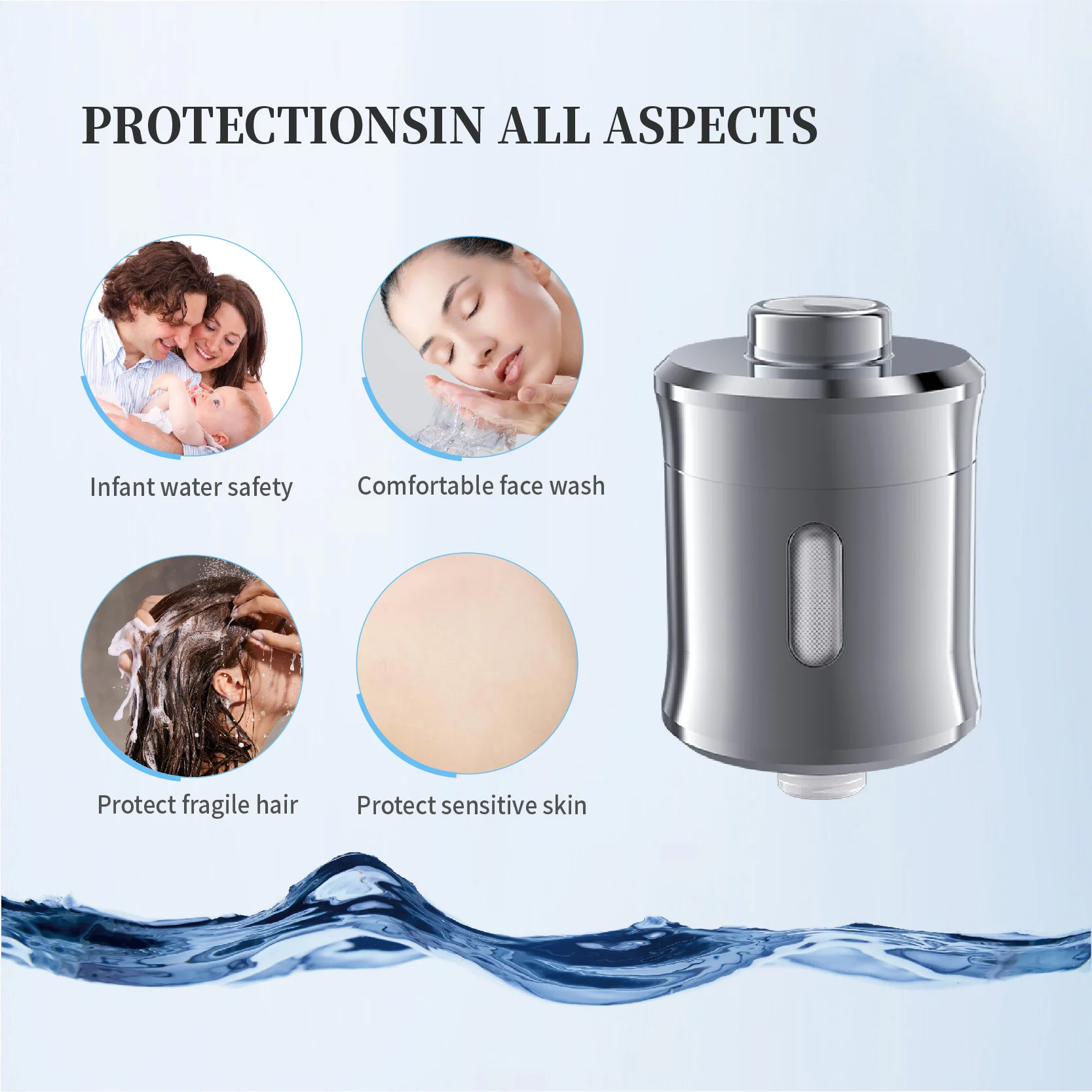 high end filtro ducha shower head filter portable vitamin c  filter shower head for hard water