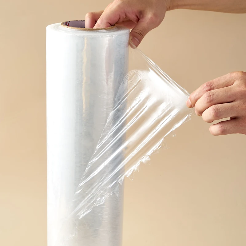 wrapping pvc stretch cling film shrink wrap plastic film 30cm*200m jumbo roll
