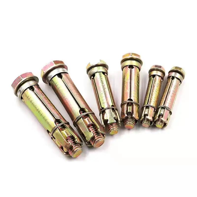 Color-plated Zinc four-piece gecko  Carbon Steel Yellow Zinc Plated 4 PCS Fix Bolt Gecko Expansion bolt