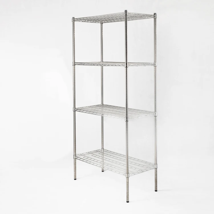 Adjustable metal kitchen rack stand shelf stainless steel wire shelving with ss304 and ss201