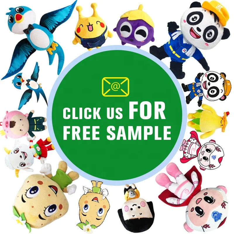 Оптовая продажа, изготовленная на заказ плюшевая игрушка с вашим логотипом в соответствии с рисунком, Мультяшные животные, игрушка OEM