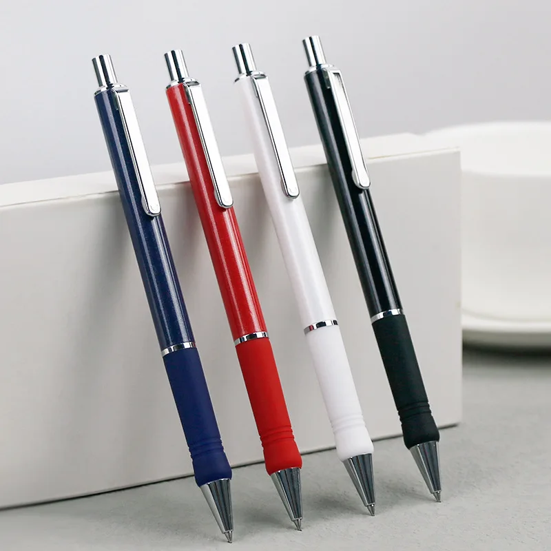 Promotional Luxury Business Office Supplies Metal Gel Ink Pens Retractable Soft Rubber Grip Neutral Pens with Custom Logo.