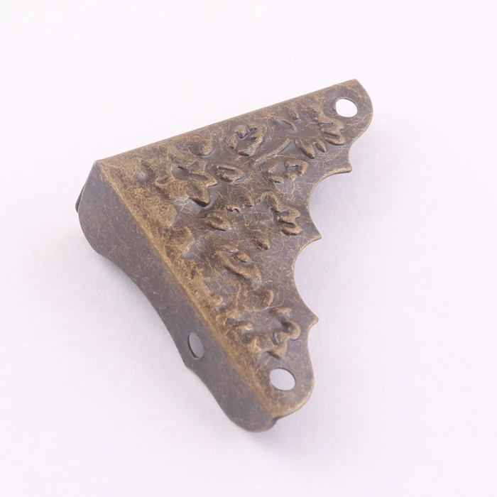 antique brass metal wooden jewelry box edge corner protector for packing box