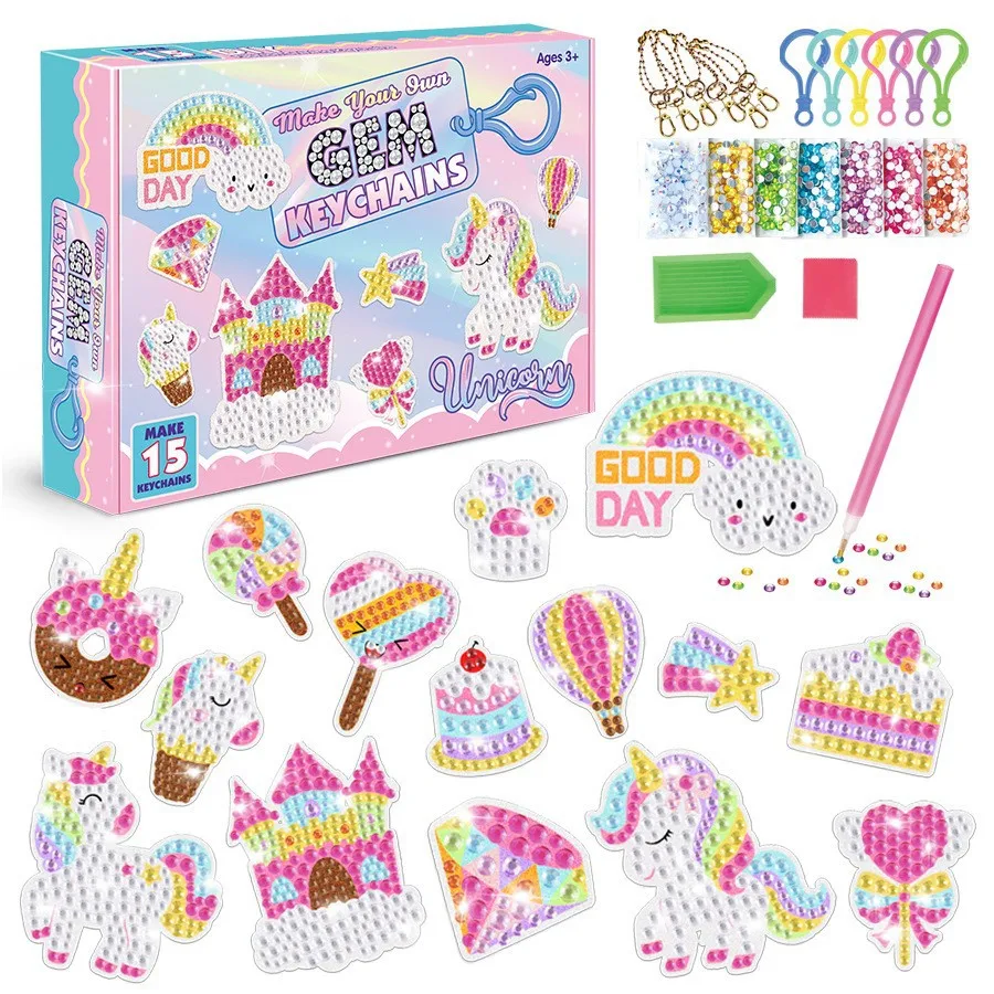 Arts and Crafts for Children Easy Diamond Painting Kits for Kids 5D DIY Diamond Kits Paint by Numbers Handmade Sticker