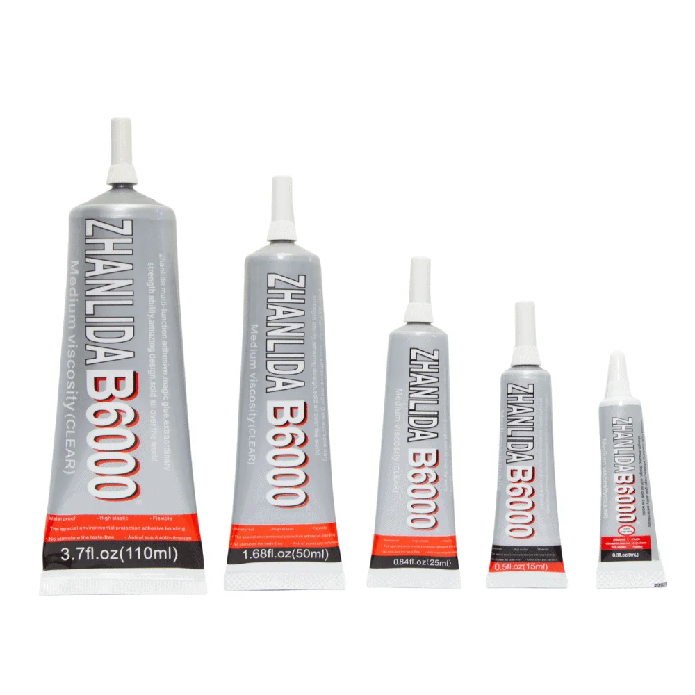 Zhanlida Multifunctional B6000 110ml Transparent Liquid Adhesive Glue With Needle For Mobile Phone Point Rhinestone Diy Jewelry