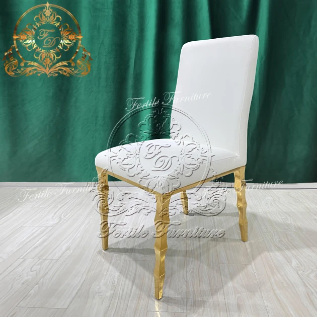 White Banquet  modern events stainless steel weddings chairs