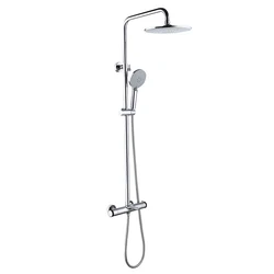 Exposed Thermostatic Shower Set Brass Sanitary Ware Bathroom Hotel Tap Mixer Shower