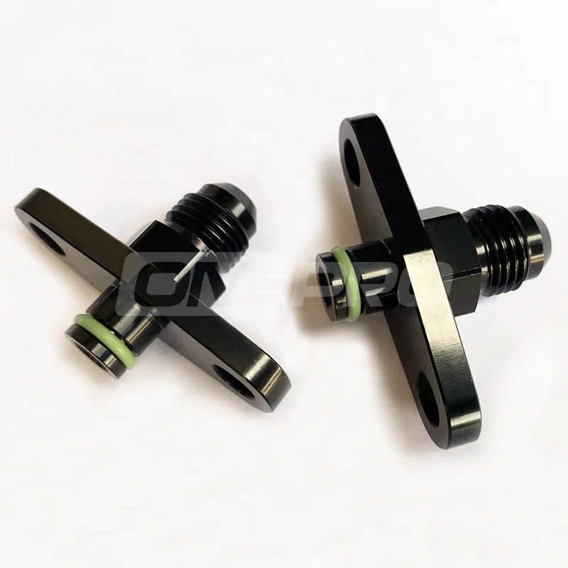 
Automobile Aluminum 6AN Fuel Rail Pressure Regulator Turbo Drain Flange Adapter 