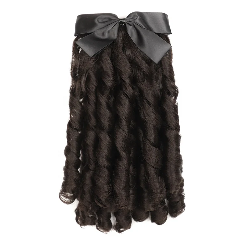 Raw brazilian bob republic of China style ponytail princess curly film and television dance insert comb hair glue hot sale wig