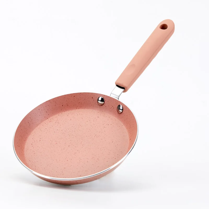 Chinese suppliers family use safely pink color non stick cookware set with handle