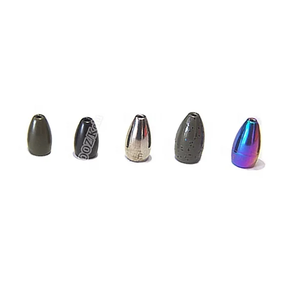 FW-FL-A001 Factory Supply Flipping weight tungsten bullet weight Colorful Tungsten fishing weight
